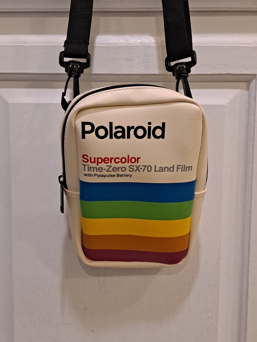 PacSun Polaroid Cream Crossbody Multicolor Stripe Detail Retro Iconic Rare